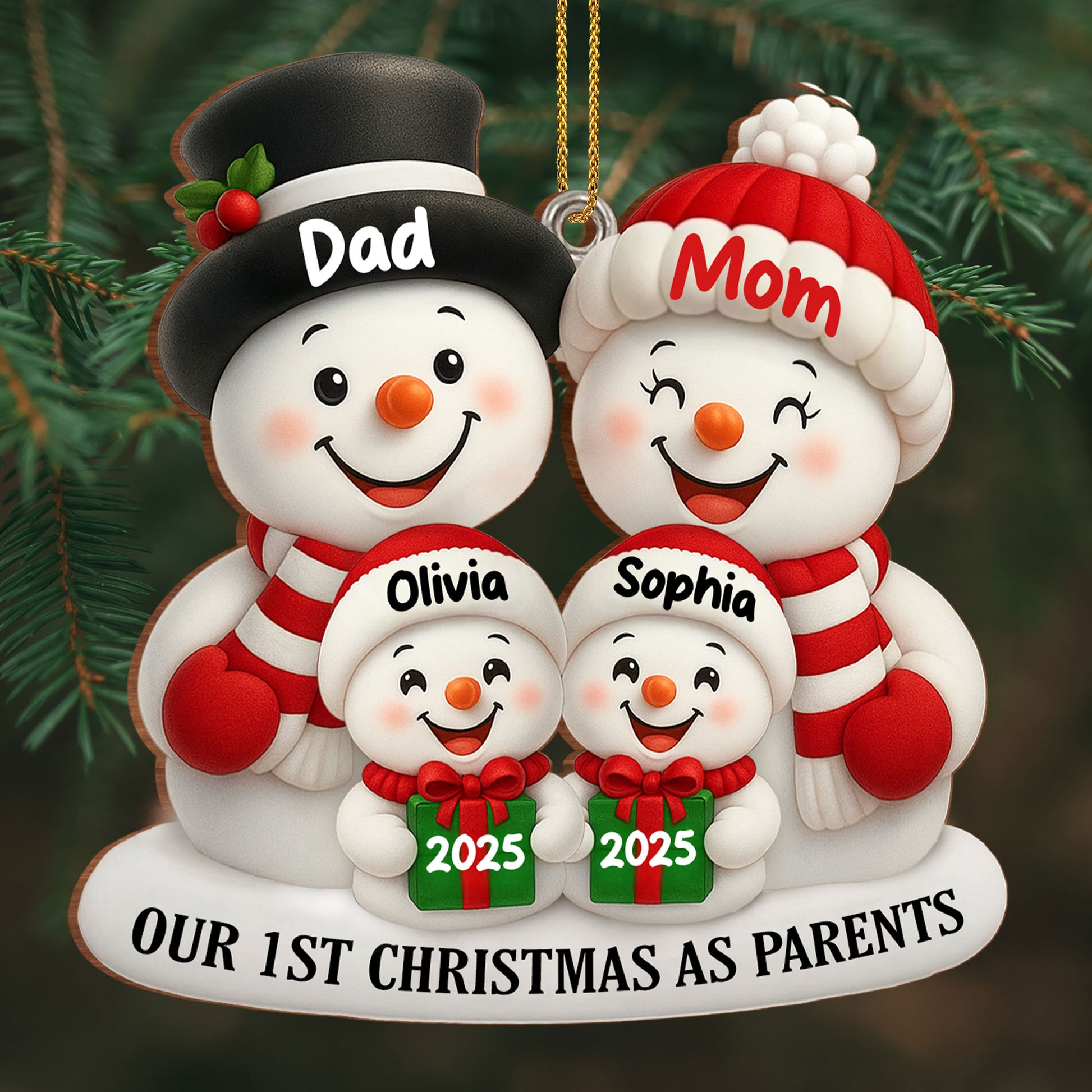 Our 1st Christmas As Parents With Snowmen Family