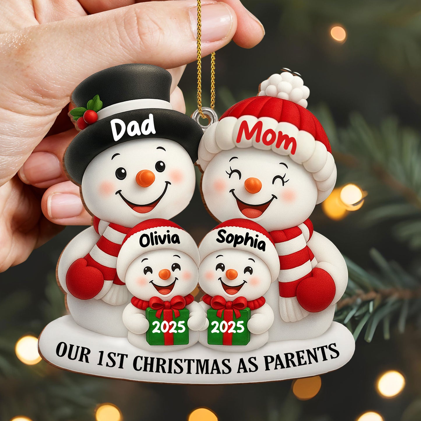 Our 1st Christmas As Parents With Snowmen Family