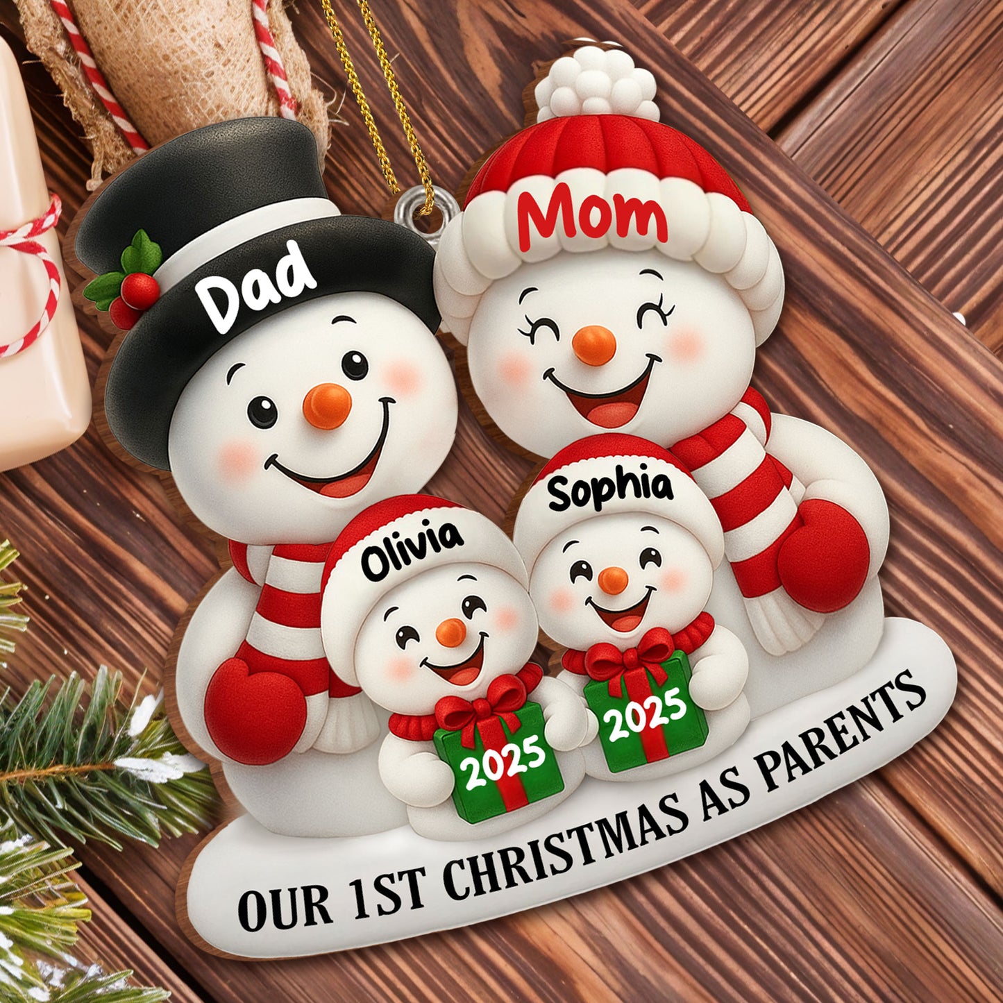 Our 1st Christmas As Parents With Snowmen Family
