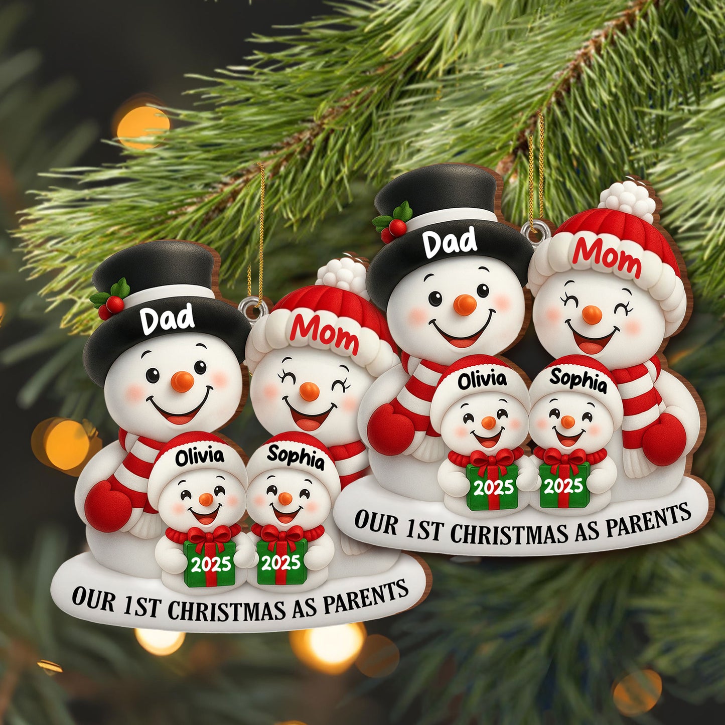 Our 1st Christmas As Parents With Snowmen Family