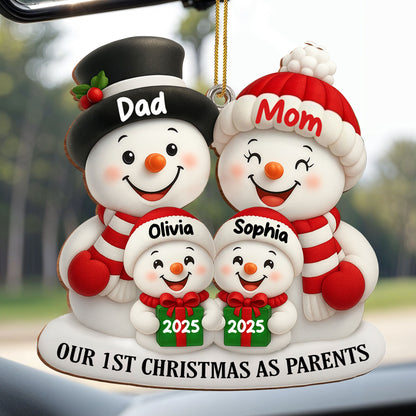 Our 1st Christmas As Parents With Snowmen Family