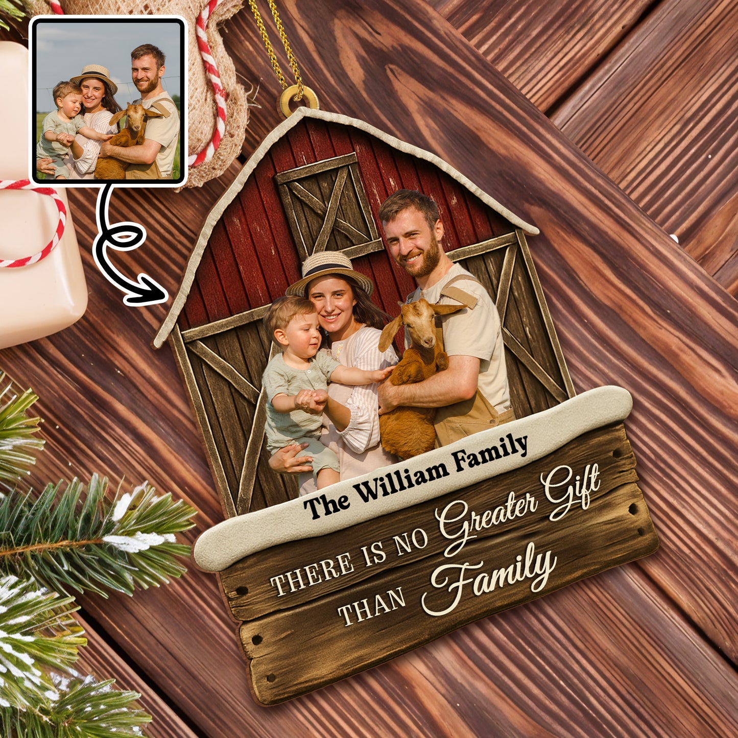 There Is No Greater Gift Than Family, Barn And Goat Design