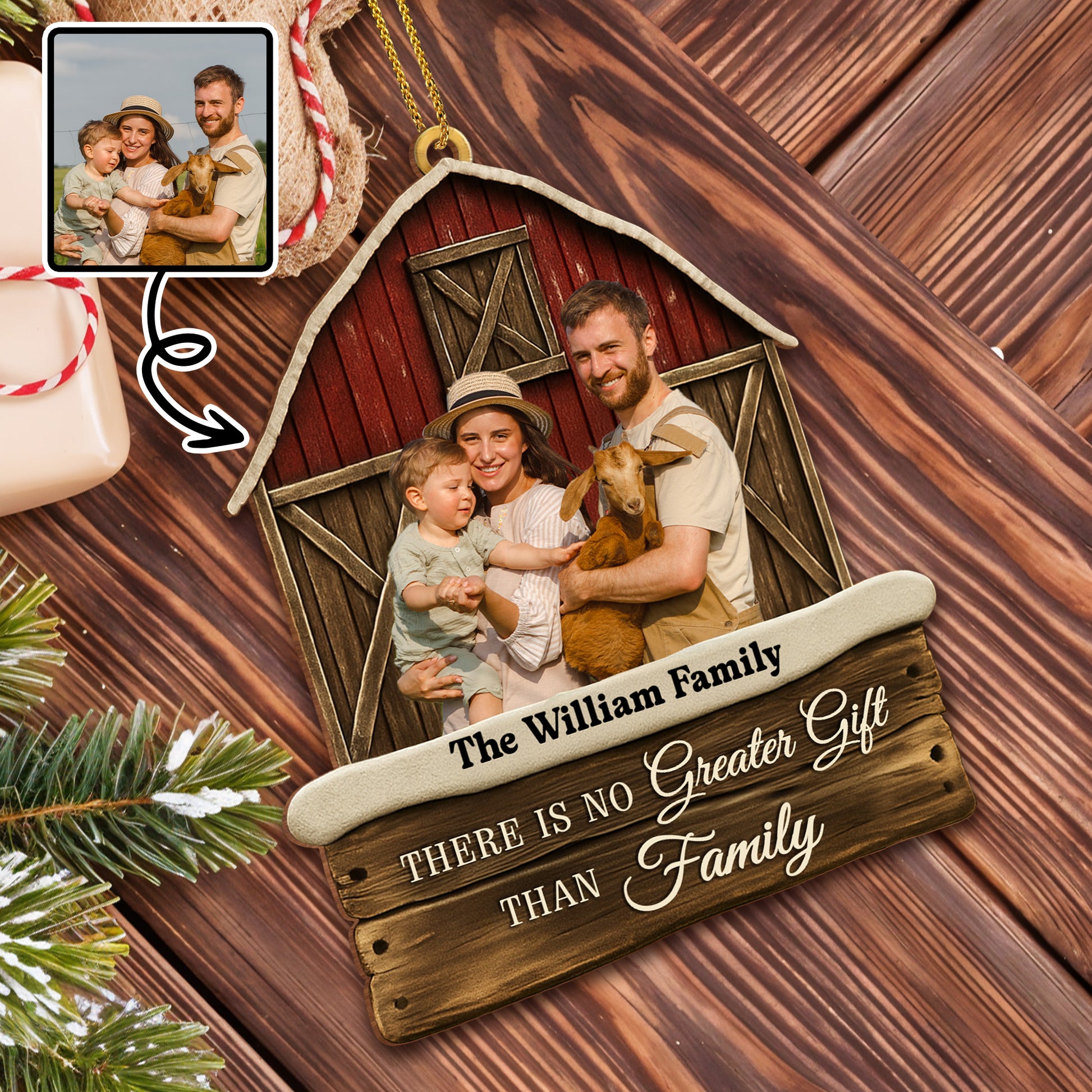 There Is No Greater Gift Than Family, Barn And Goat Design