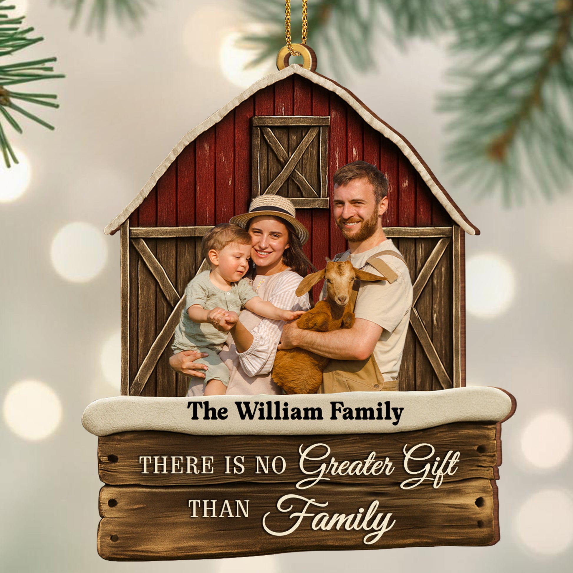 There Is No Greater Gift Than Family, Barn And Goat Design