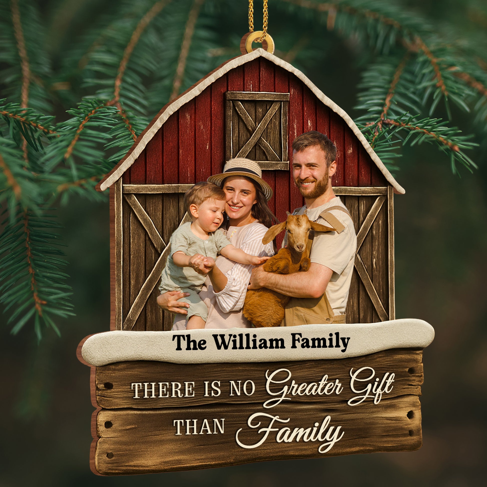 There Is No Greater Gift Than Family, Barn And Goat Design