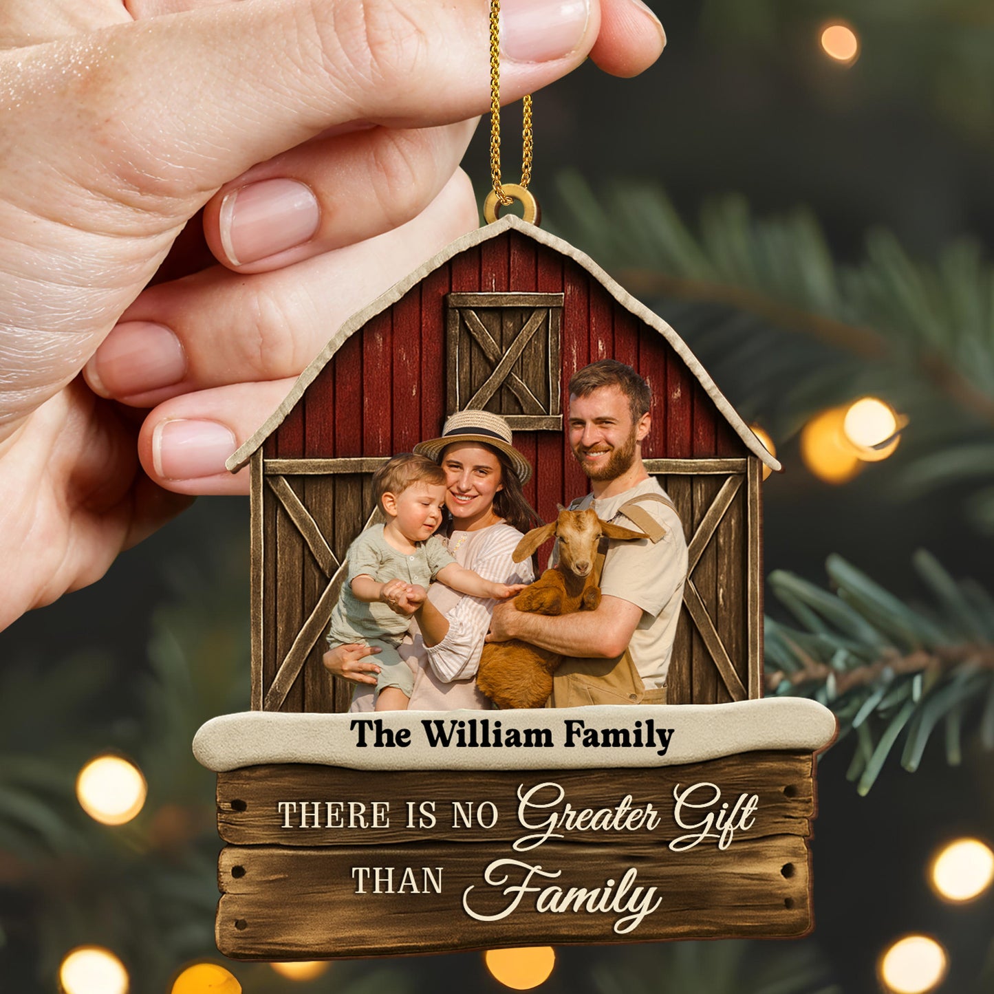 There Is No Greater Gift Than Family, Barn And Goat Design