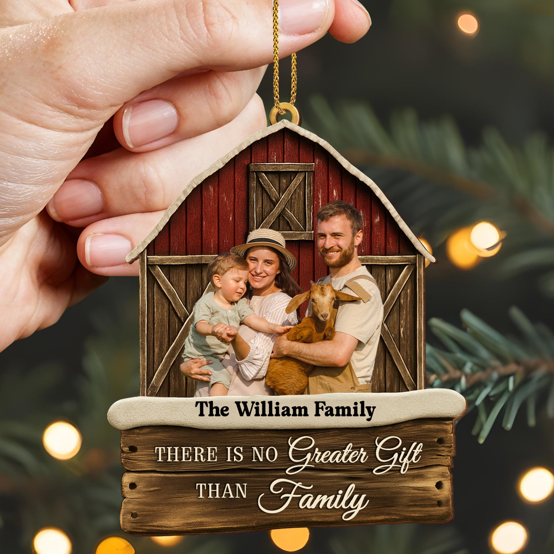 There Is No Greater Gift Than Family, Barn And Goat Design