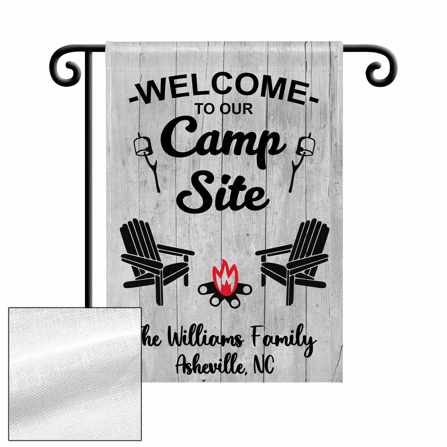 Welcome To Our Camp Site With Campfire and Chairs