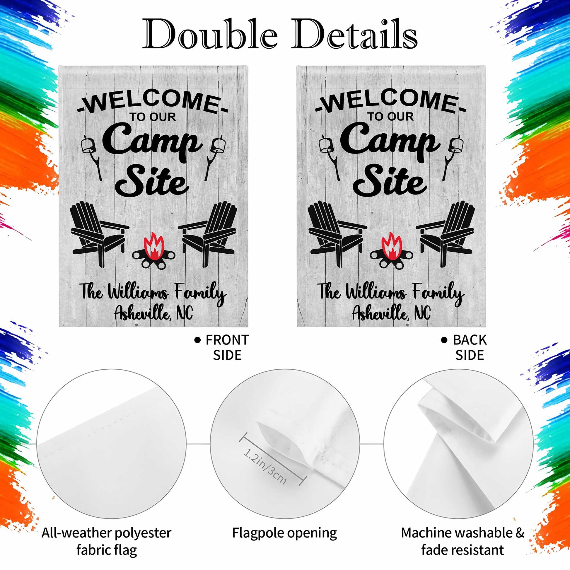 Welcome To Our Camp Site With Campfire and Chairs