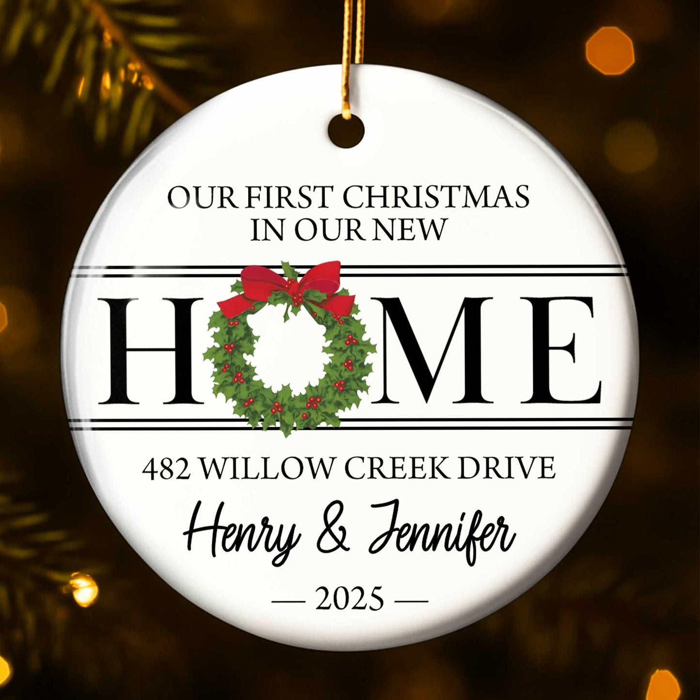 Our First Christmas In Our New Home, Christmas Wreath