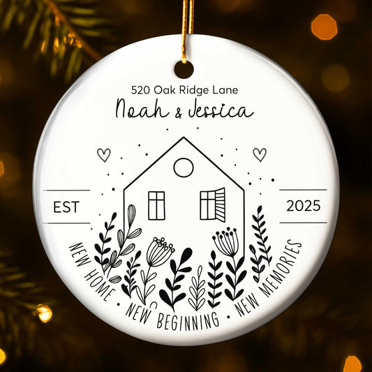 New Home New Beginning New Memories House And Flowers