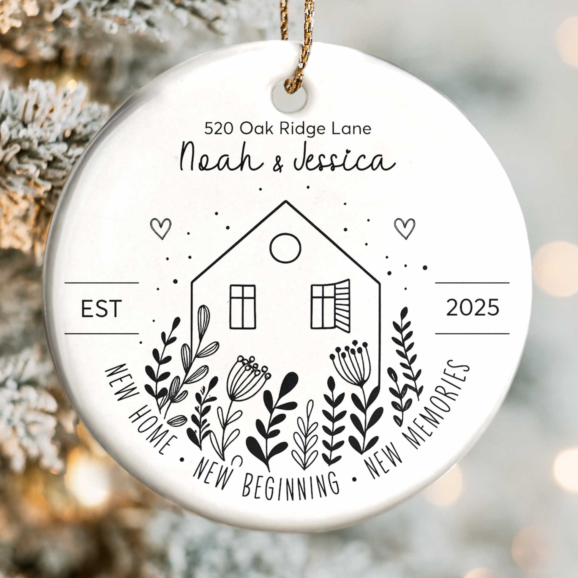 New Home New Beginning New Memories House And Flowers