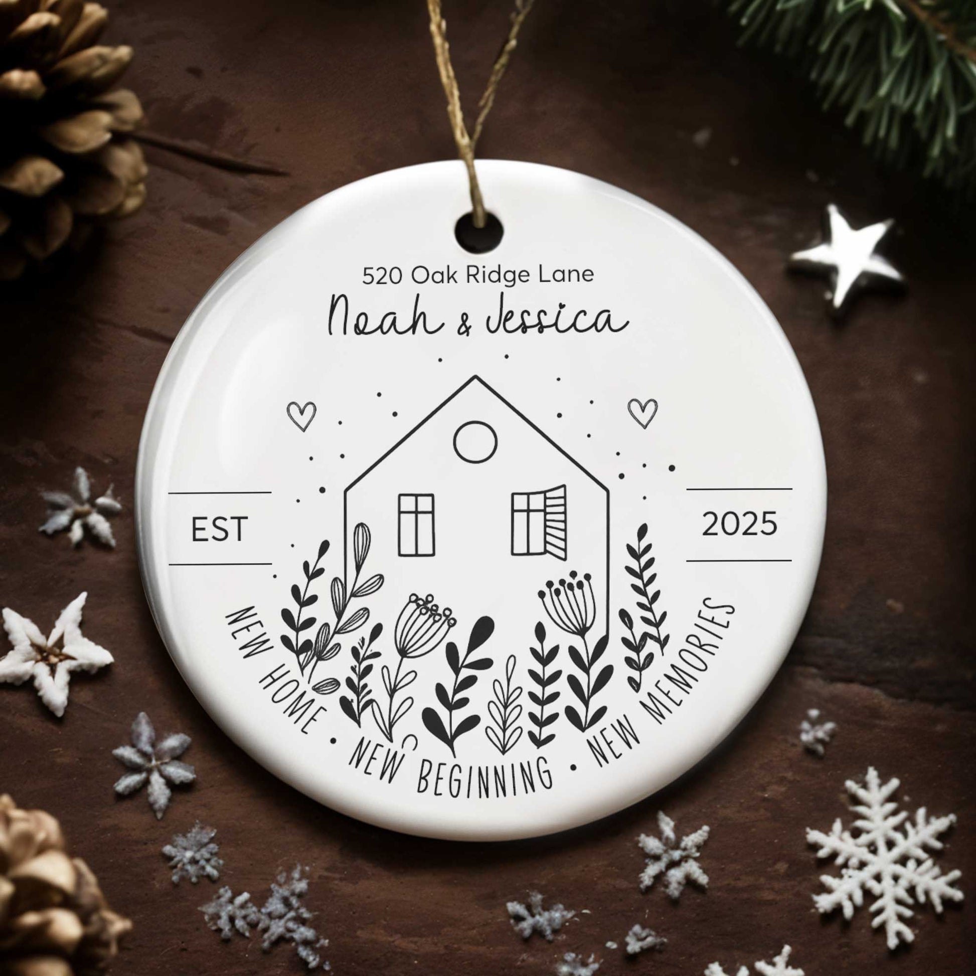 New Home New Beginning New Memories House And Flowers