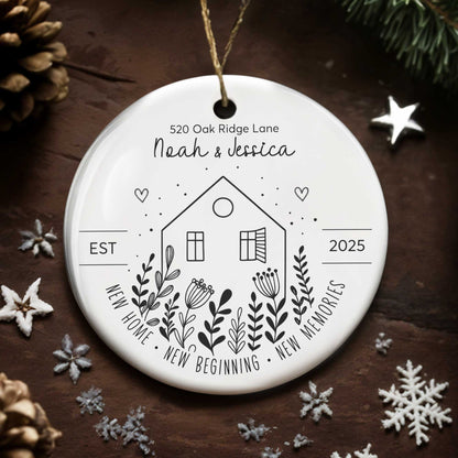 New Home New Beginning New Memories House And Flowers