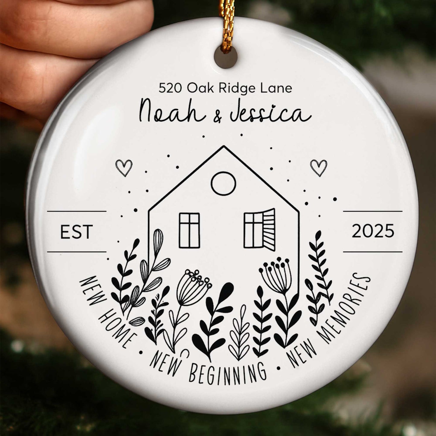 New Home New Beginning New Memories House And Flowers