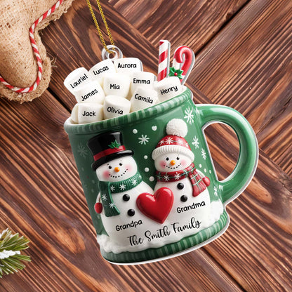 Grandpa & Grandma Smith Family Holiday Mug