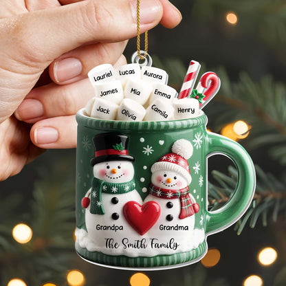 Grandpa & Grandma Smith Family Holiday Mug