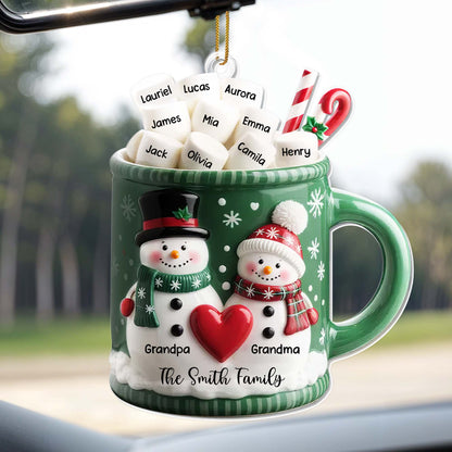 Grandpa & Grandma Smith Family Holiday Mug