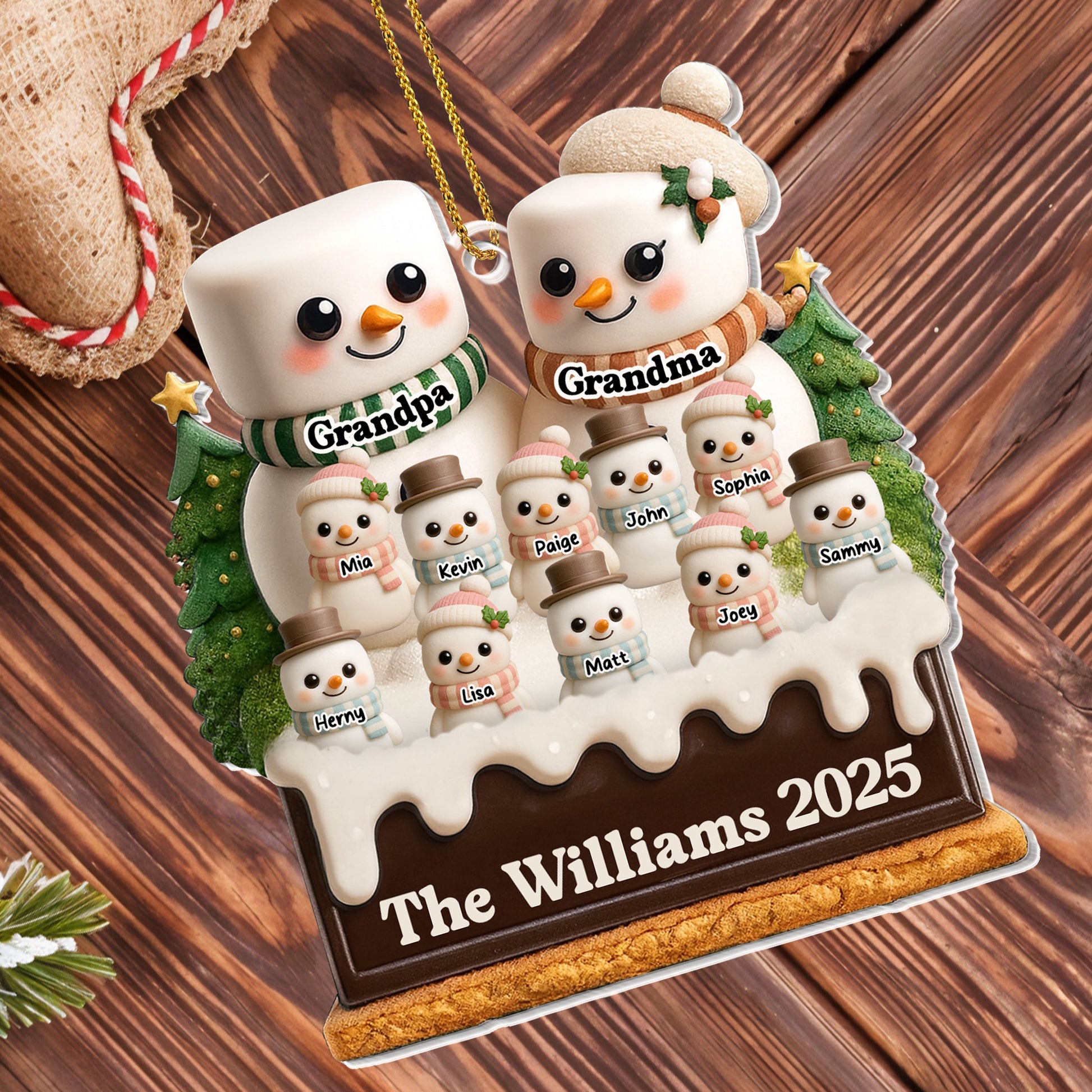 Share Your Family's Warmth With Festive Snowmen Ornament