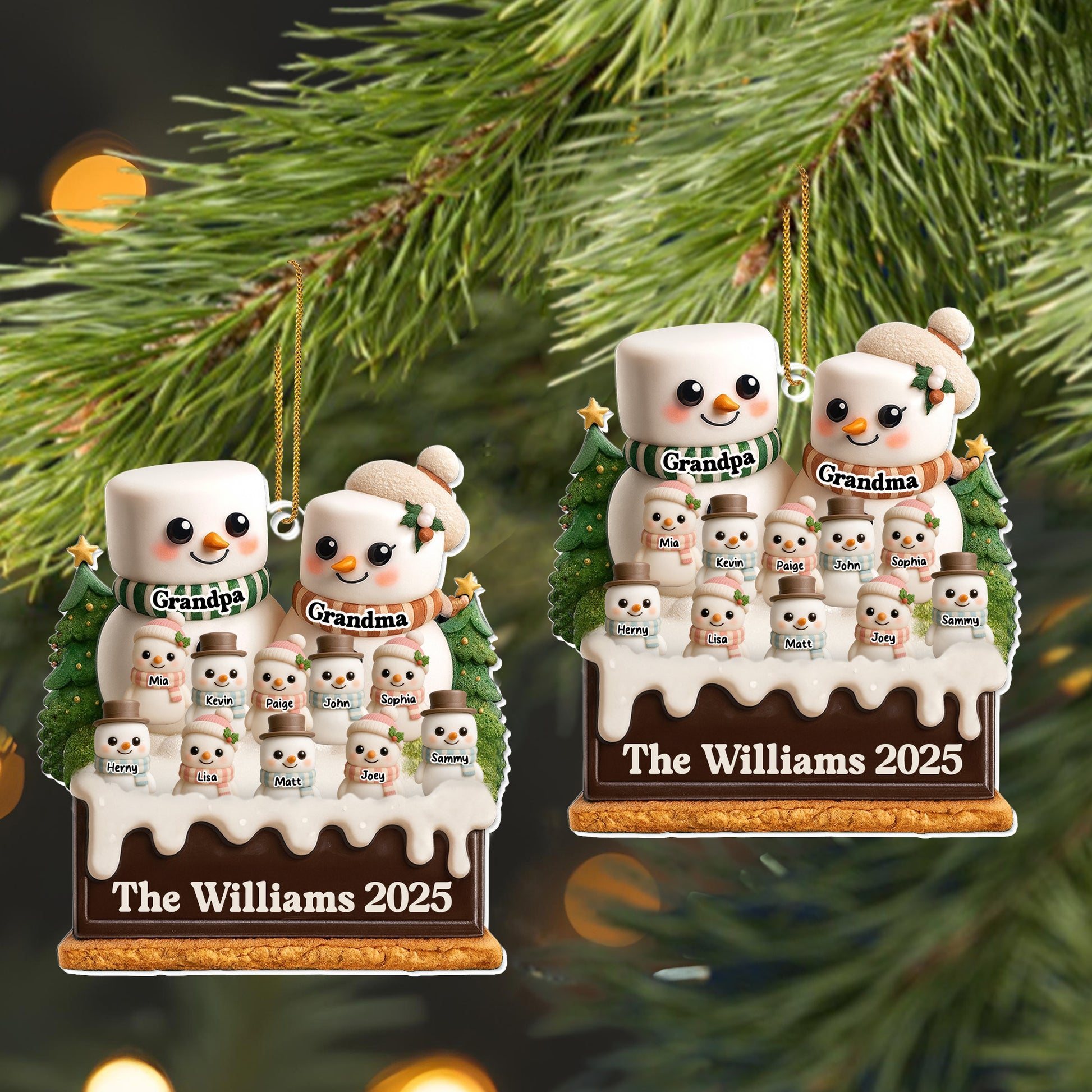Share Your Family's Warmth With Festive Snowmen Ornament