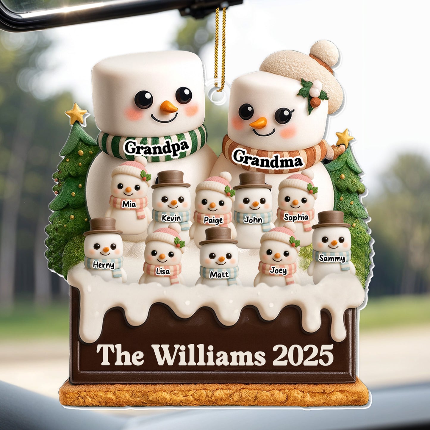 Share Your Family's Warmth With Festive Snowmen Ornament