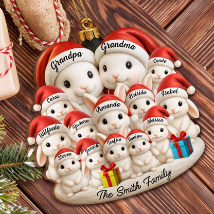 Celebrate Your Family’s Magical Christmas with Personalized Bunny Ornaments