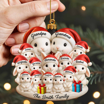 Celebrate Your Family’s Magical Christmas with Personalized Bunny Ornaments