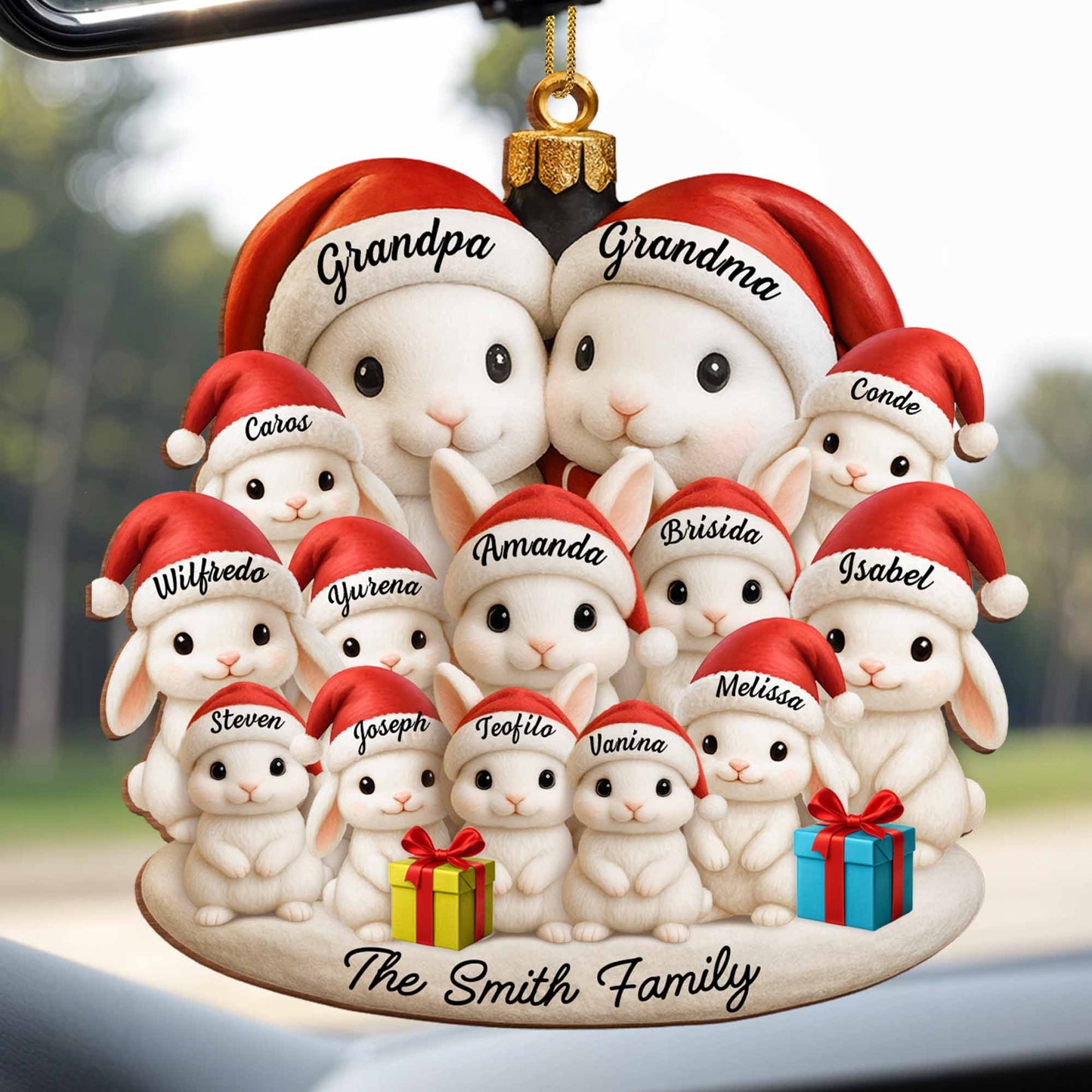 Celebrate Your Family’s Magical Christmas with Personalized Bunny Ornaments