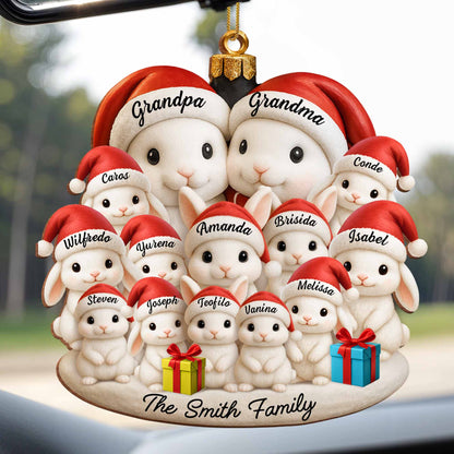Celebrate Your Family’s Magical Christmas with Personalized Bunny Ornaments
