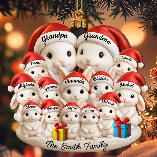 Celebrate Your Family’s Magical Christmas with Personalized Bunny Ornaments