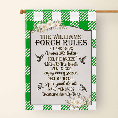 Porch Rules Sit and Relax Listen To The Birds