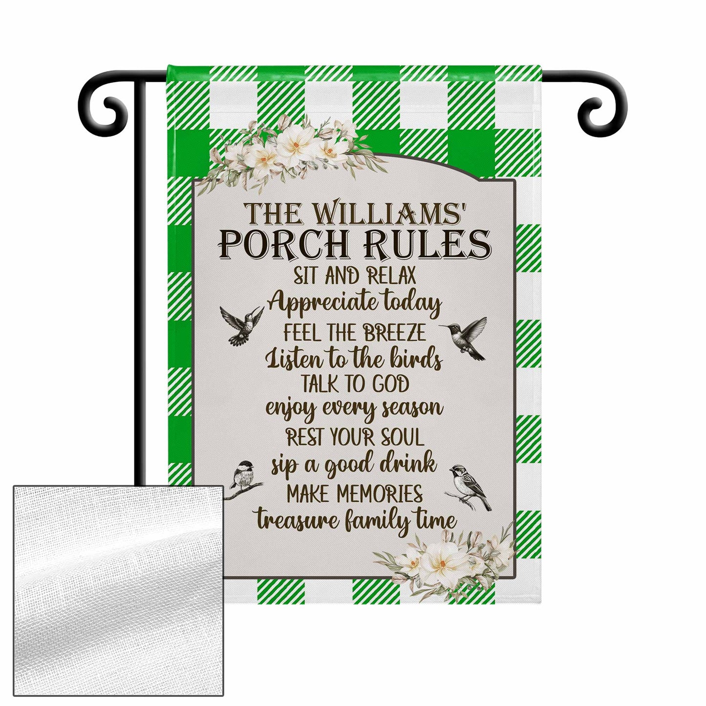 Porch Rules Sit and Relax Listen To The Birds
