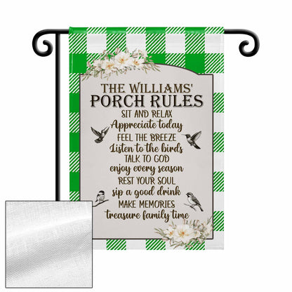 Porch Rules Sit and Relax Listen To The Birds