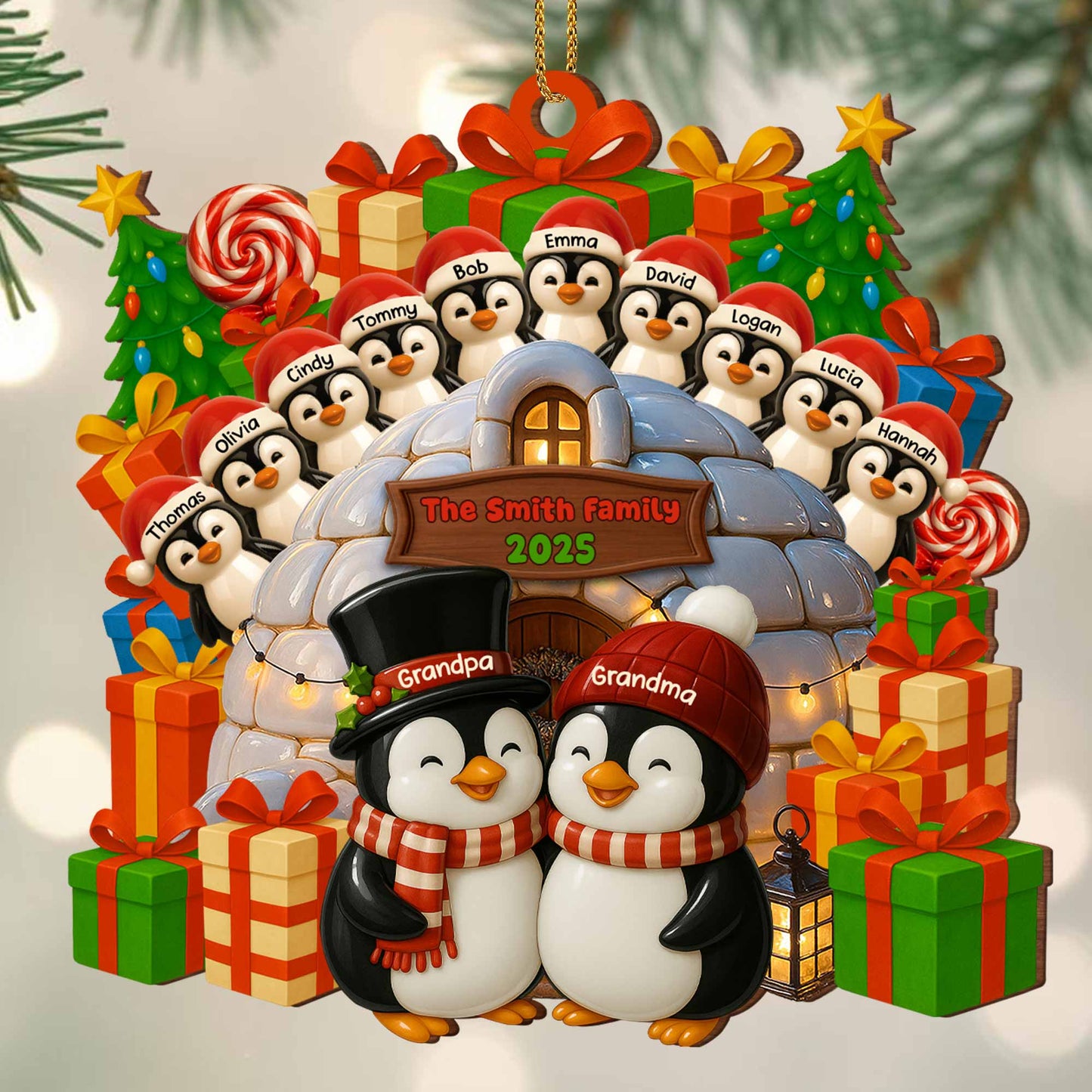 Celebrate Family Bond With Penguin Christmas Ornament