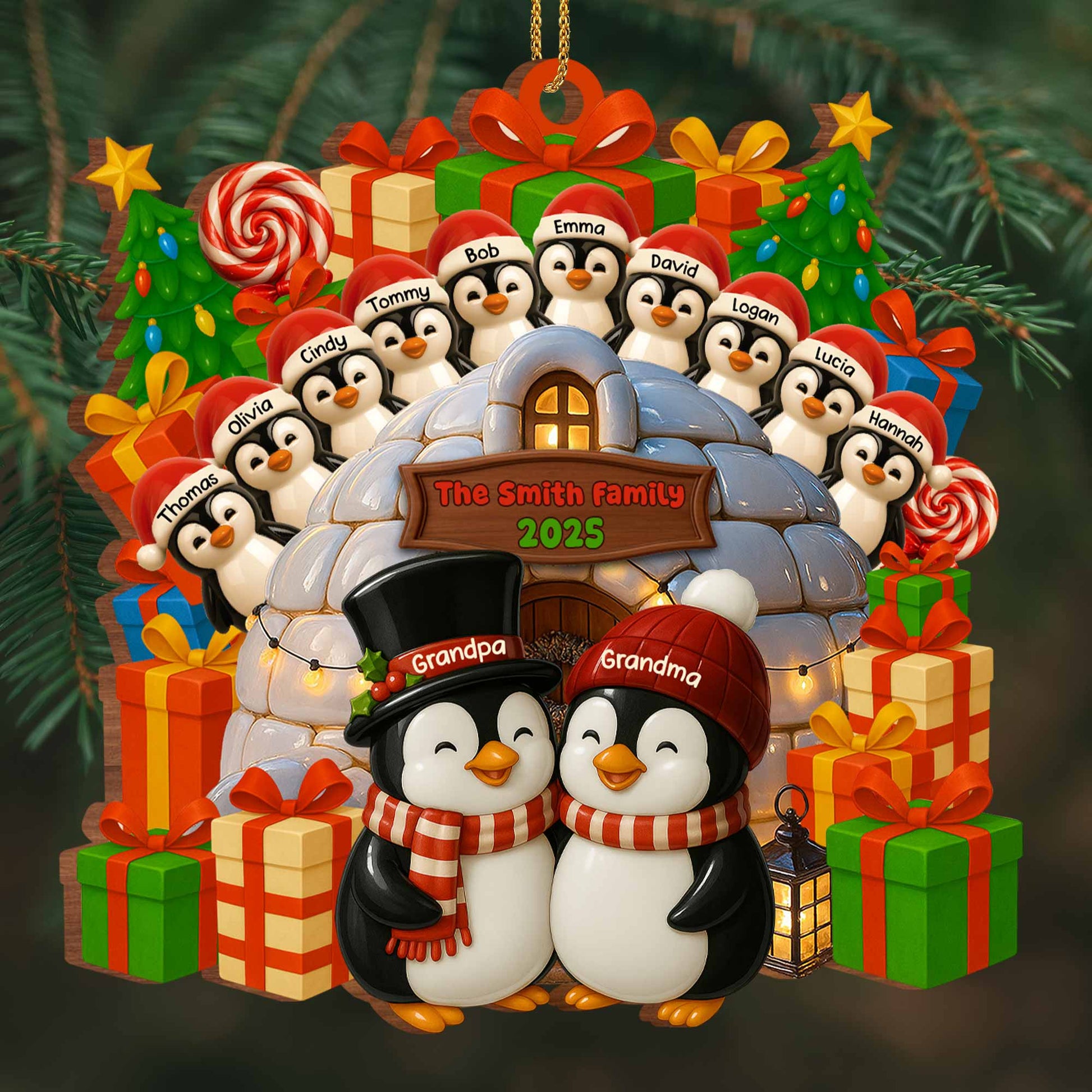 Celebrate Family Bond With Penguin Christmas Ornament