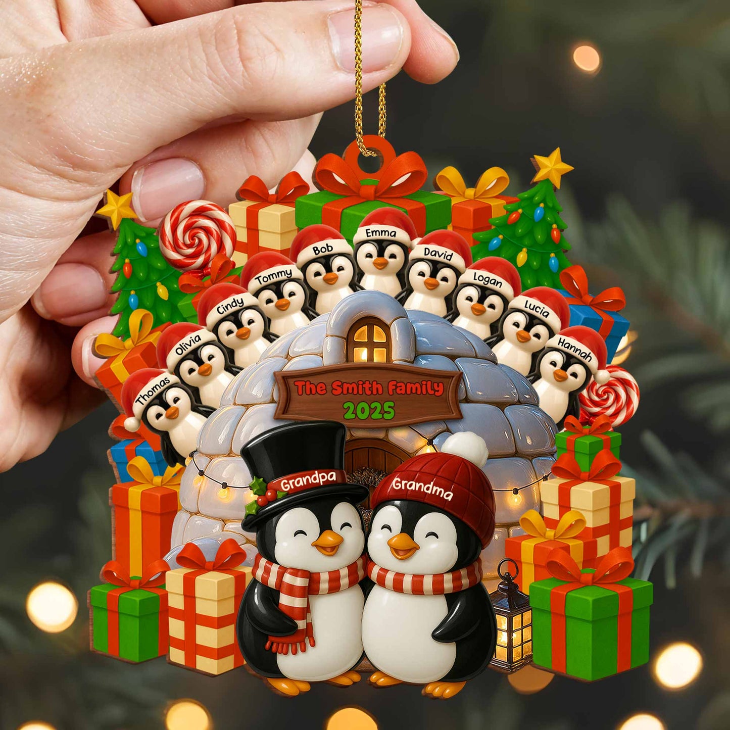 Celebrate Family Bond With Penguin Christmas Ornament