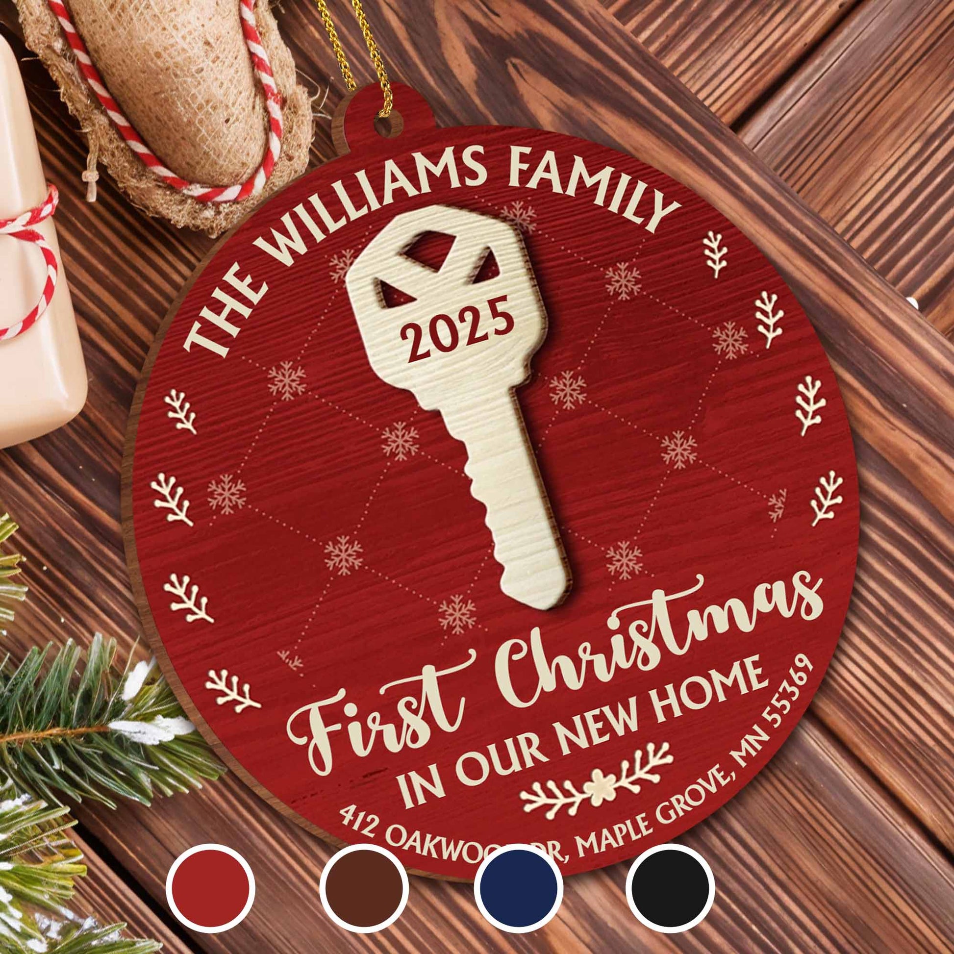 First Christmas In Our New Home, House Key Ornament