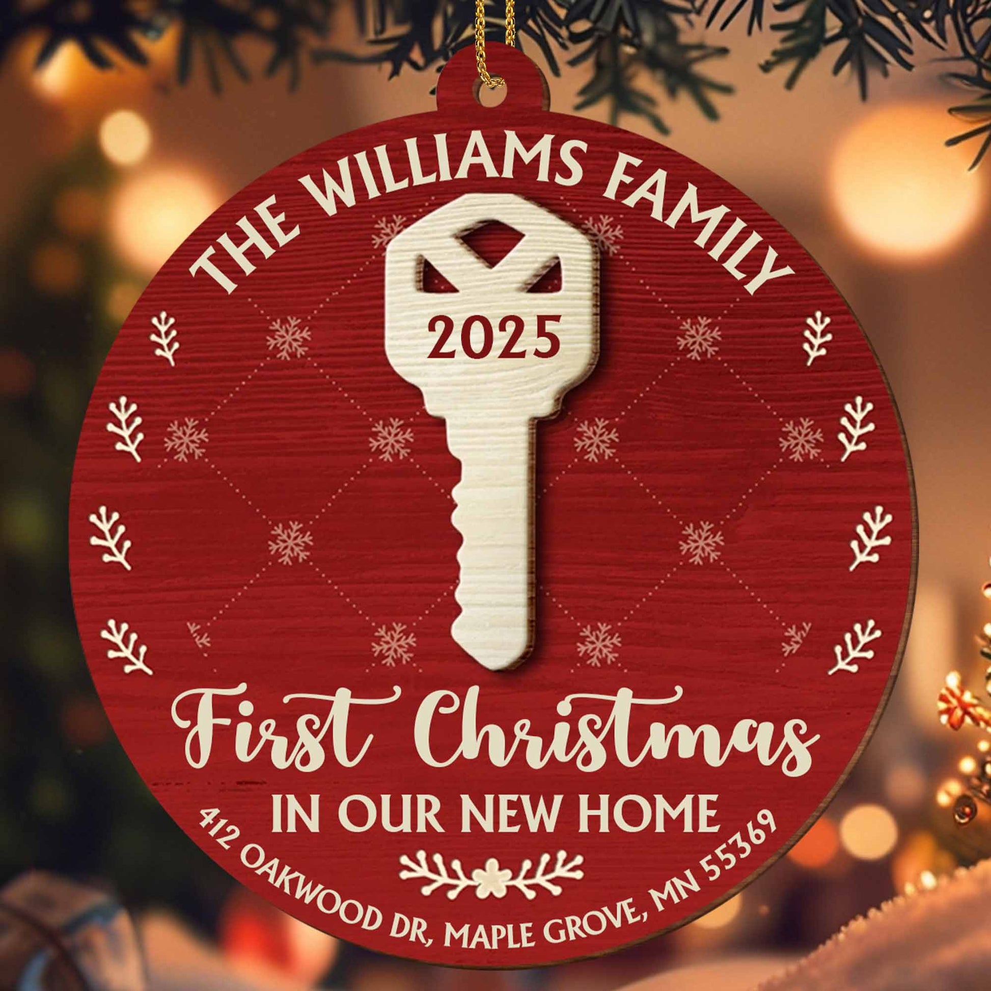 First Christmas In Our New Home, House Key Ornament