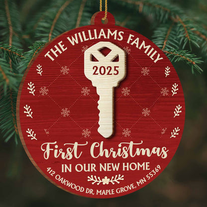 First Christmas In Our New Home, House Key Ornament