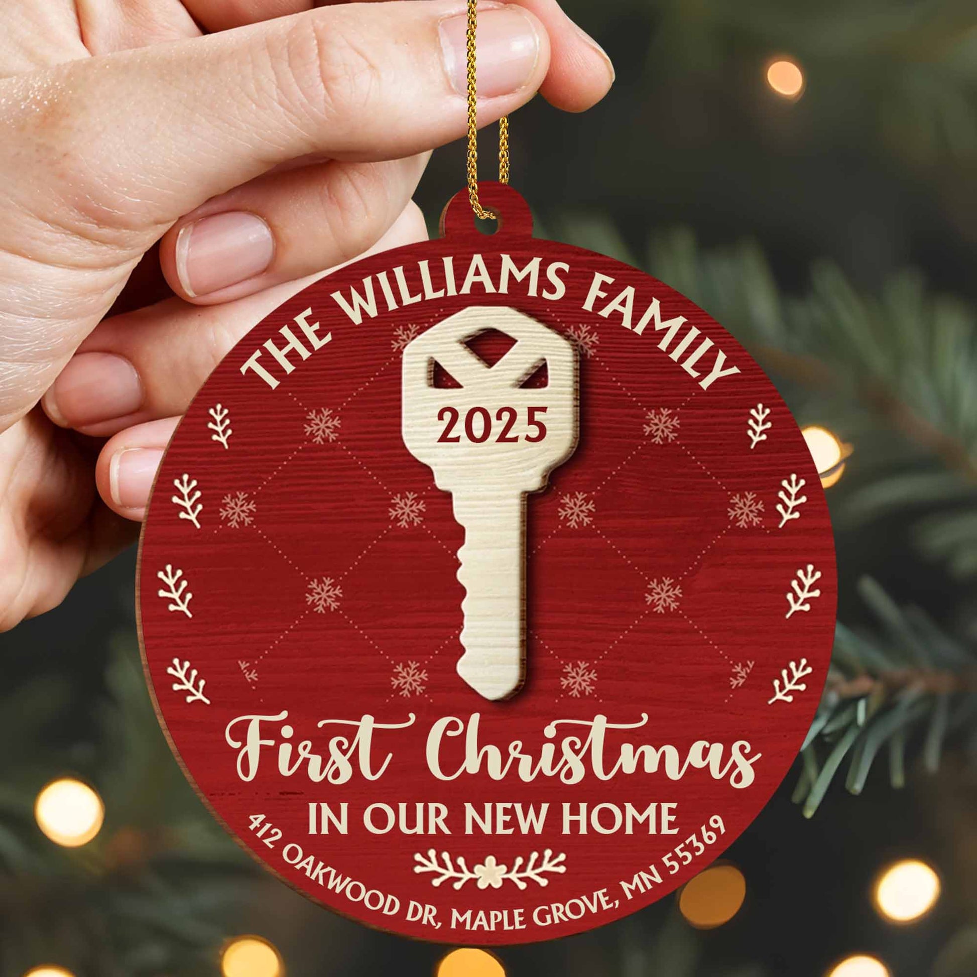 First Christmas In Our New Home, House Key Ornament