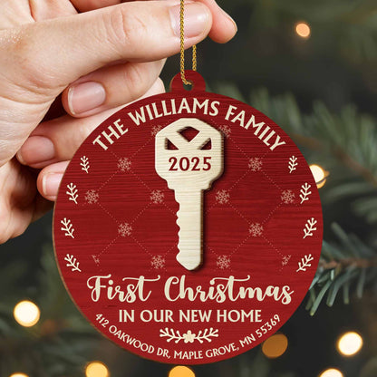 First Christmas In Our New Home, House Key Ornament
