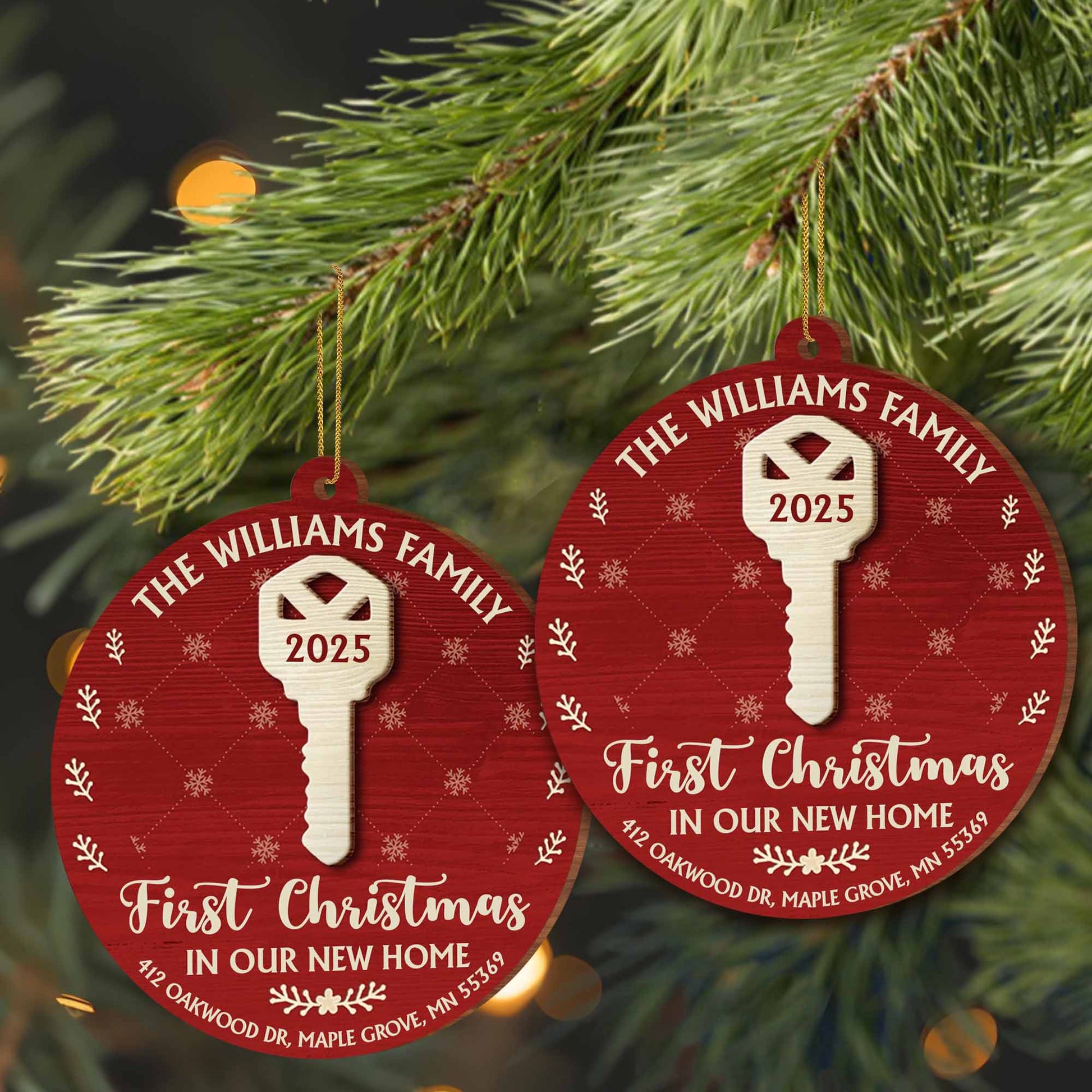 First Christmas In Our New Home, House Key Ornament