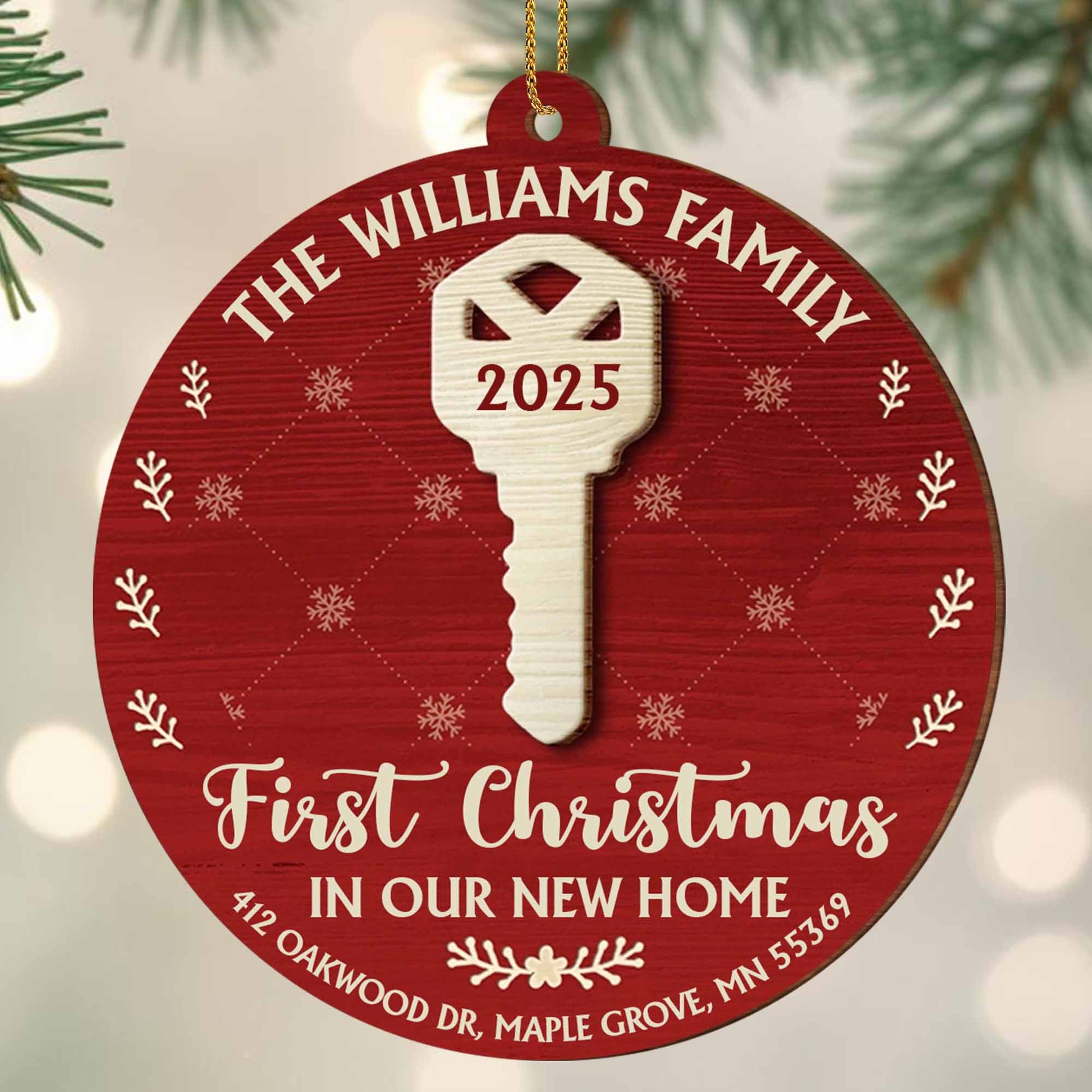 First Christmas In Our New Home, House Key Ornament