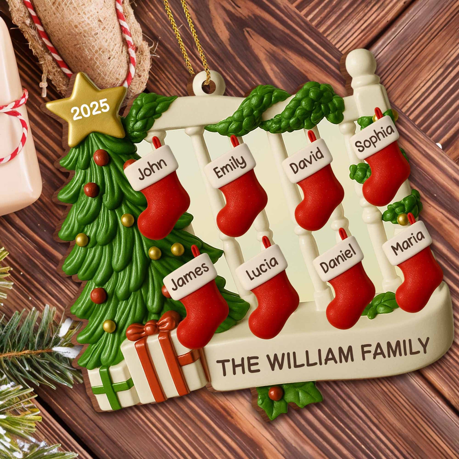Celebrate Family Bond with Festive Stockings and Christmas Tree