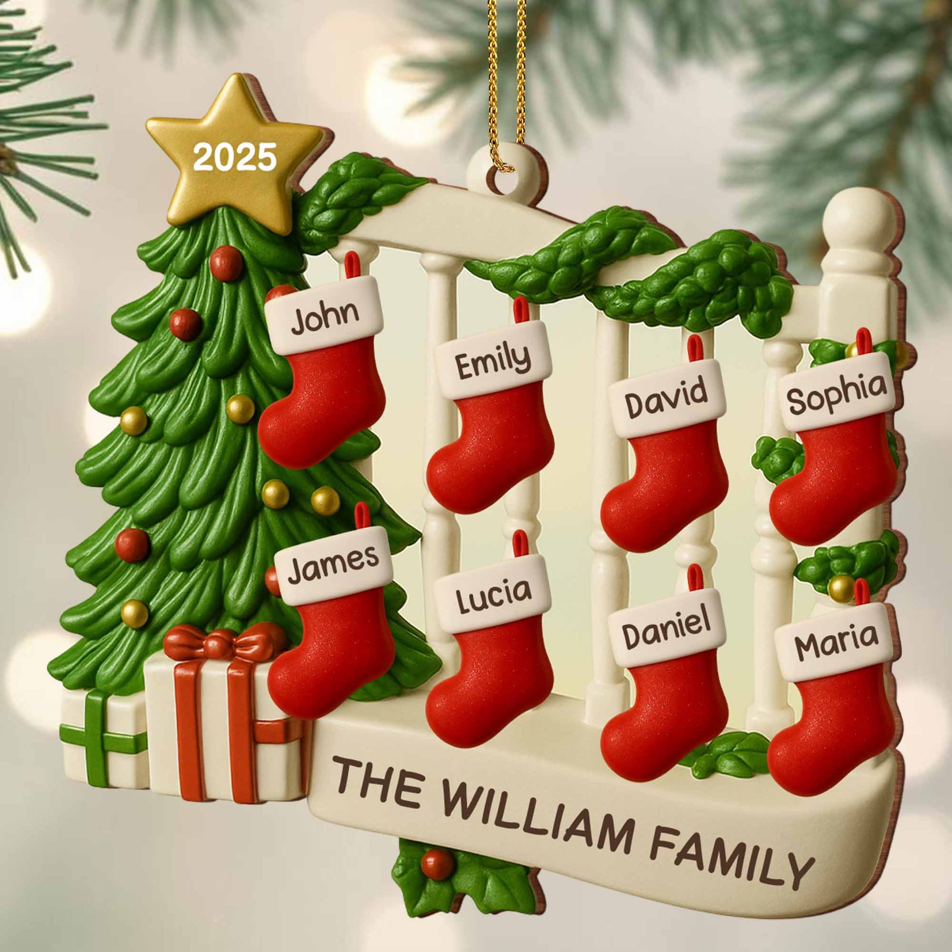 Celebrate Family Bond with Festive Stockings and Christmas Tree