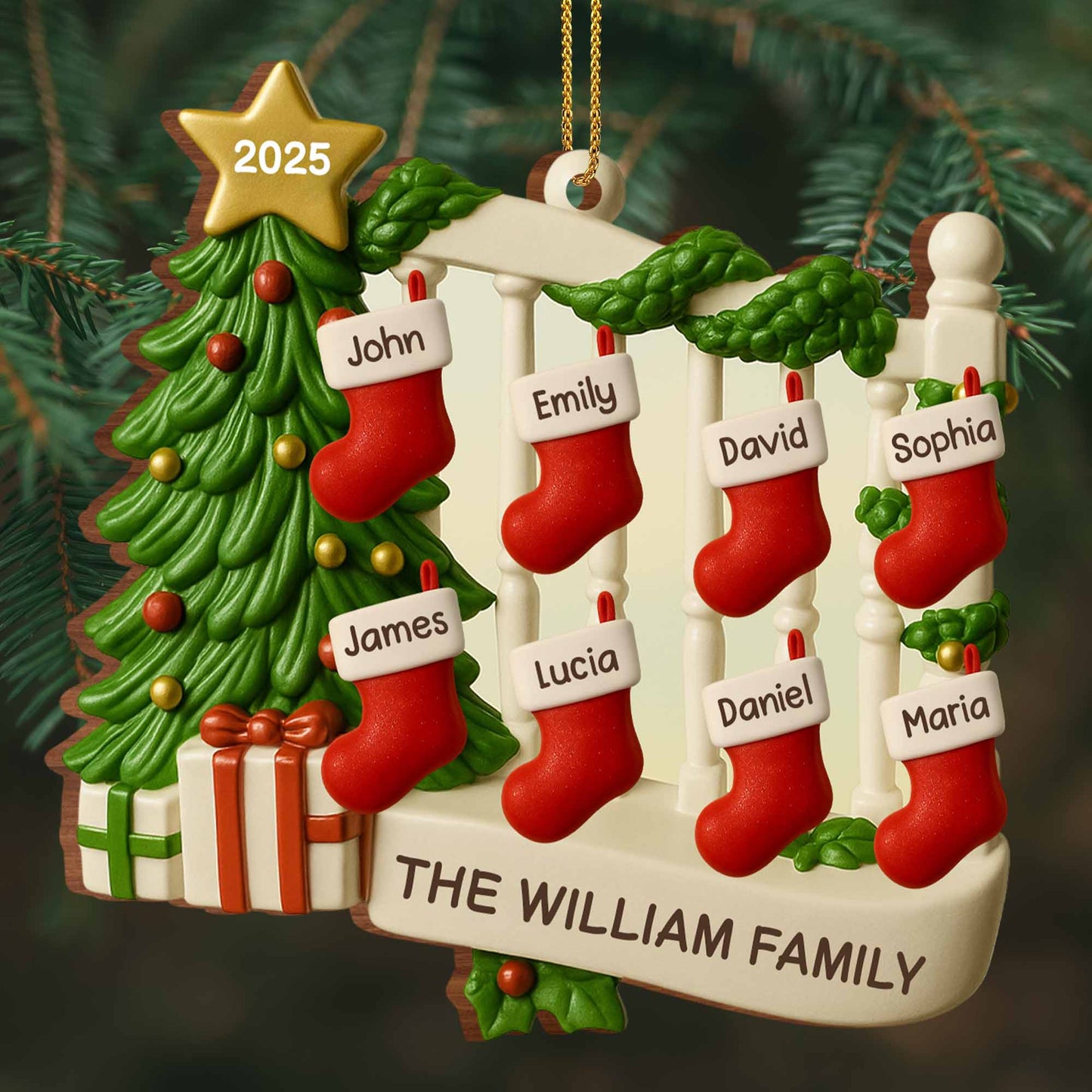 Celebrate Family Bond with Festive Stockings and Christmas Tree