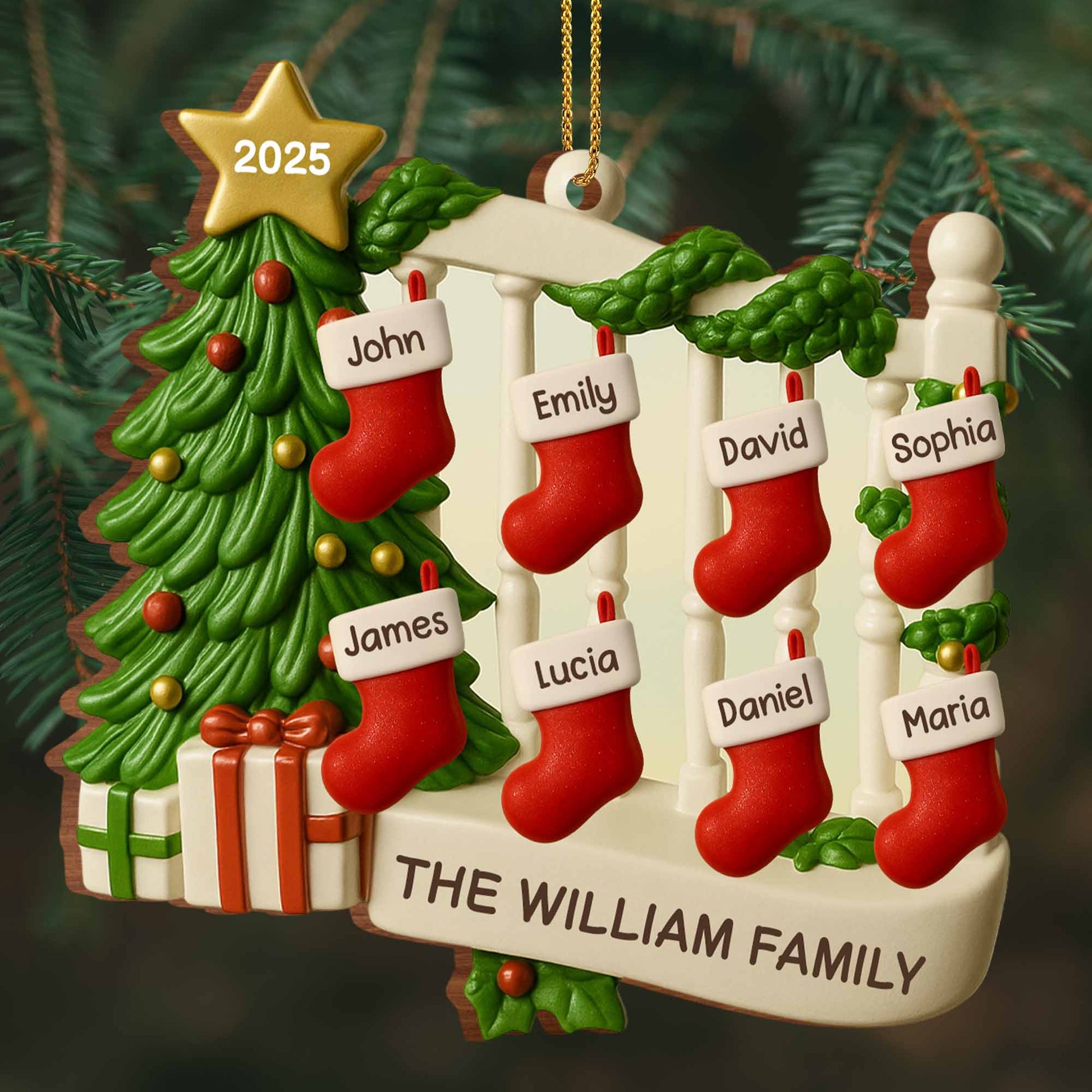 Celebrate Family Bond with Festive Stockings and Christmas Tree