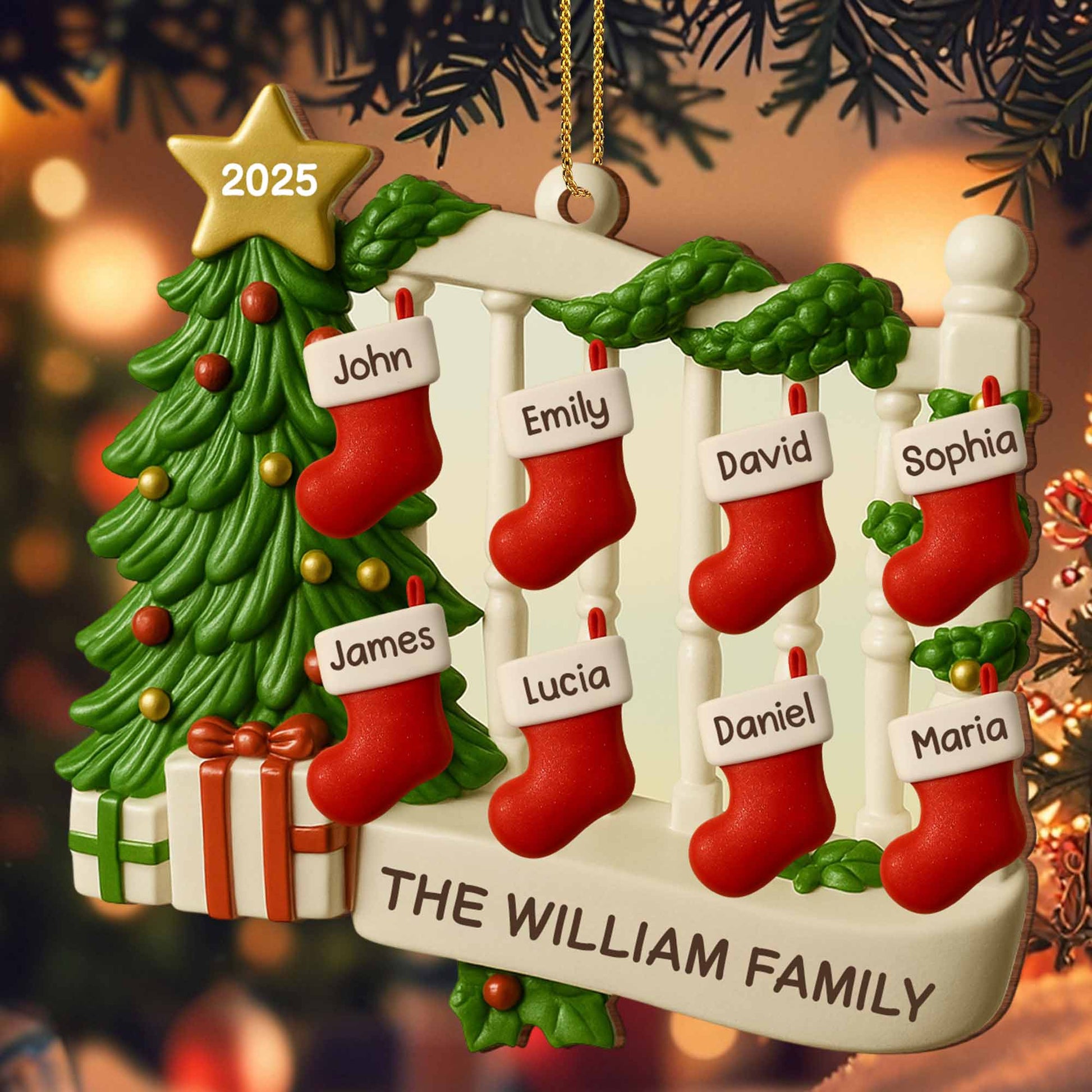 Celebrate Family Bond with Festive Stockings and Christmas Tree