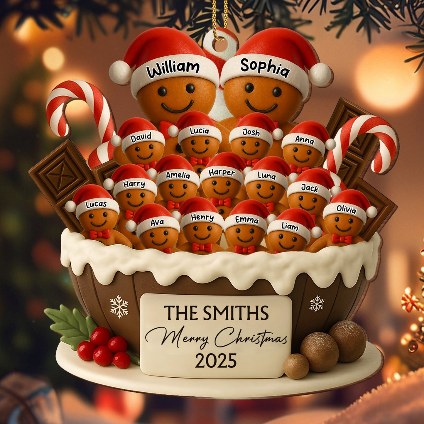 Merry Christmas Gingerbread Cookies Decoration