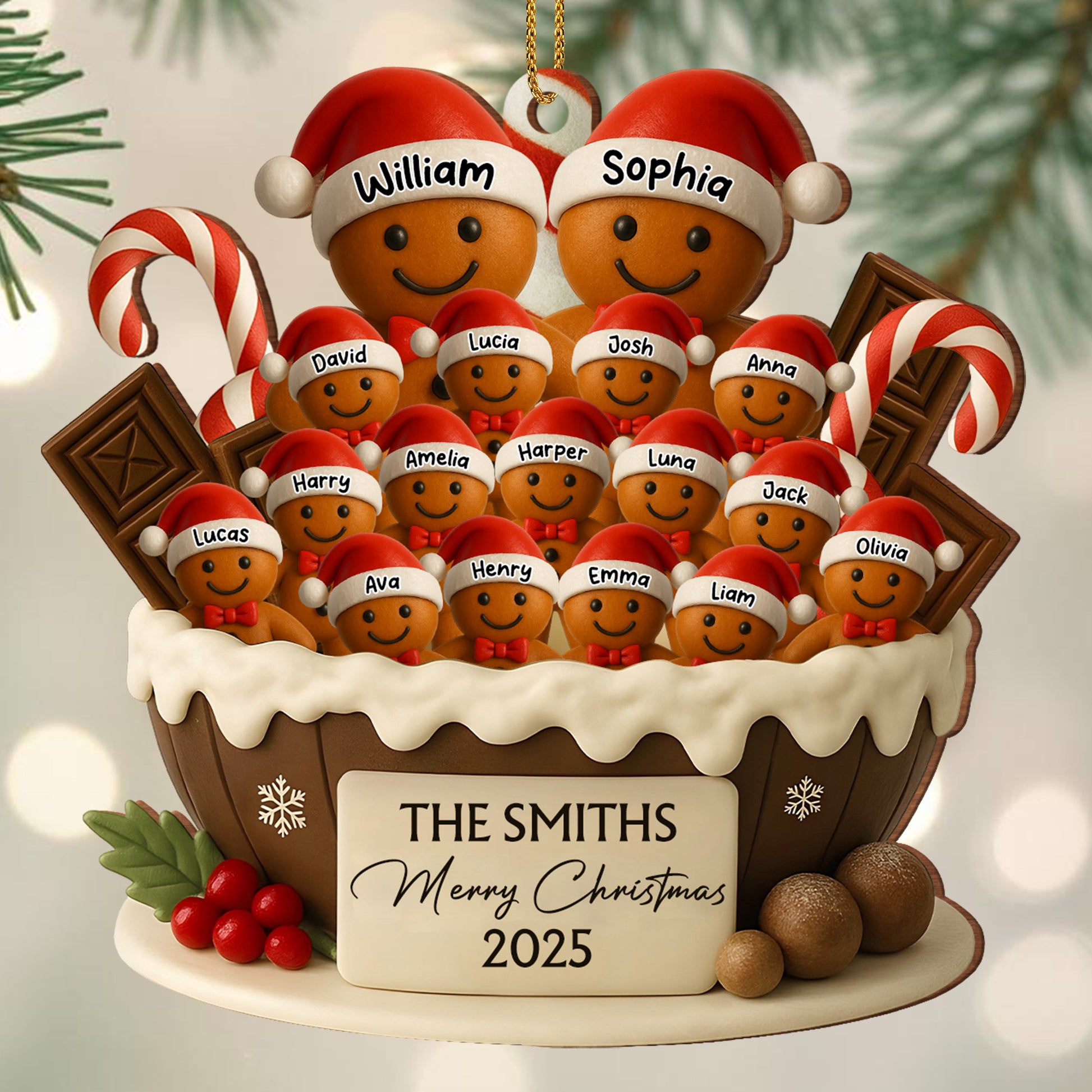 Merry Christmas Gingerbread Cookies Decoration